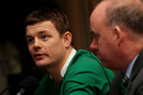 Ireland skipper Brian O'Driscoll talks to the media