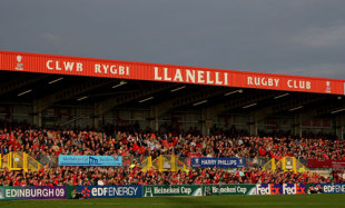 A general view of Stradey Park during its final Home Heineken Game before moving to a new stadium during the Heineken Cup Round One match between Scarlets and Harlequins at Stradey Park on October 11, 2008 in Llanelli, Wales.