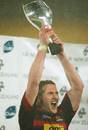 Kieran Reid lifts the New Zealand Cup