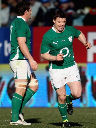 Brian O'Driscoll scored the first try for Ireland, Italy v Ireland, Six Nations Championship, Stadio Flaminio, Rome, Italy, February 5, 2011