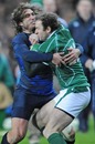 France's Maxime Medard wraps up Ireland's Geordan Murphy