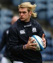 Scotland lock Scott Macleod pictured during a training session