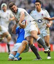 England's Nick Easter looks to off load the ball