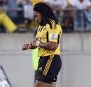 Hurricanes centre Ma'a Nonu leaves the field after being sent off