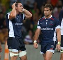 The Rebels' Gareth Delve and Danny Cipriani look dejected