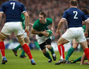 Ireland scrum-half Tomas O'Leary breaks from a ruck