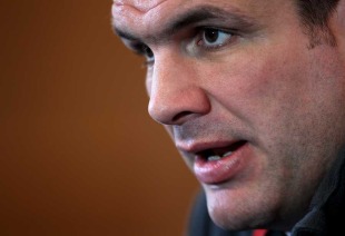 England manager Martin Johnson talks to the media, England press conference, Pennyhill Park, Bagshot, Surrey, England, February 24, 2011