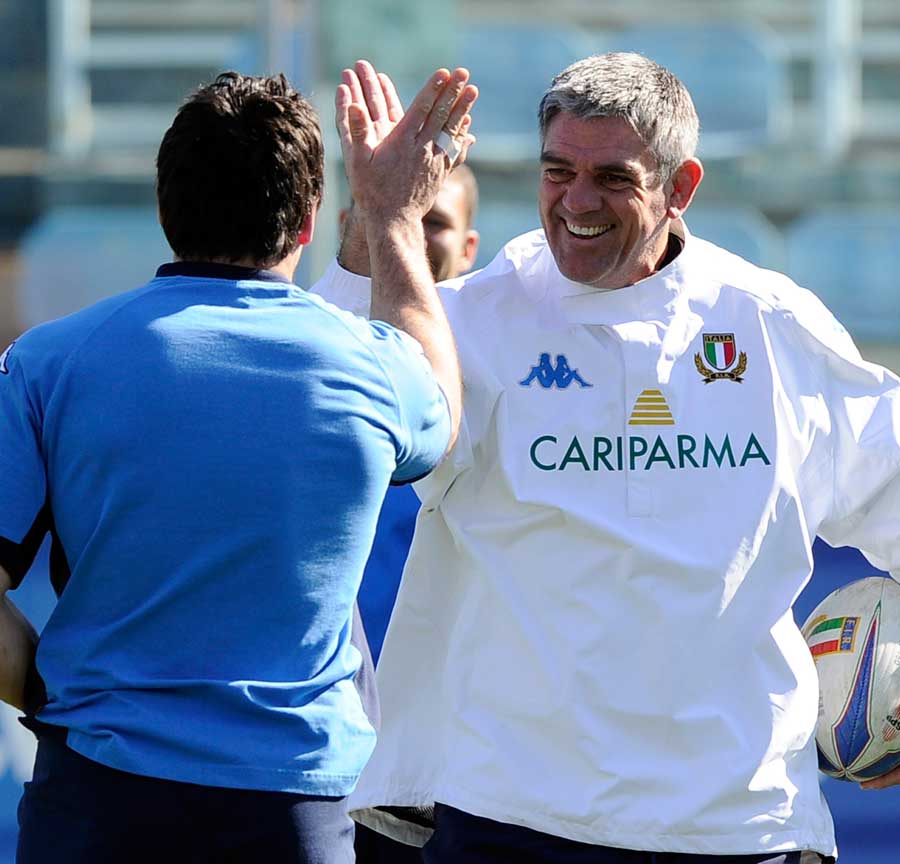 Italy coach Nick Mallett in relaxed mood