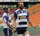 Duane Vermeulen and Andries Bekker appeal for a ball to play with