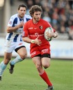 Toulouse's Maxime Medard accelerates away from the Bayonne cover