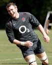 England flanker Tom Croft is all smiles in training
