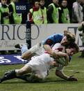 Mark Cueto slides in to score