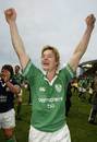 Brian O'Driscoll celebrates after Ireland's Triple Crown win
