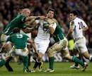 England fullback Ben Foden tries to break through the Irish defence