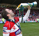 Man-of-the-match Nicky Robinson toasts Gloucester's win