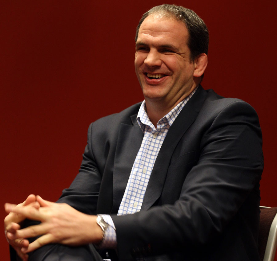 England manager Martin Johnson in relaxed mood