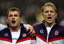 England's Mark Cueto and Lewis Moody