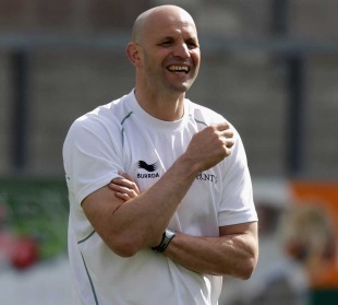 Northampton director of rugby Jim Mallinder in relaxed mood, Northampton training session, Franklin's Gardens, Northampton, England, April 7, 2011