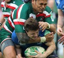 Leicester's Alesana Tuilagi tackles Leinster's Brian O'Driscoll