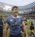 Leicester winger Shane Horgan celebrates victory