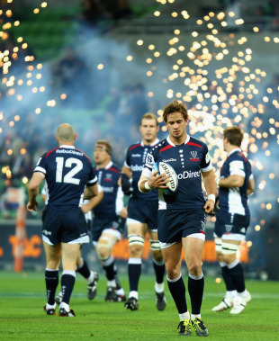 Rebels fly-half Danny Cipriani takes to the field, Melbourne Rebels v Hurricanes, Super Rugby, AAMI Stadium, Melbourne, Australia, March 25, 2011