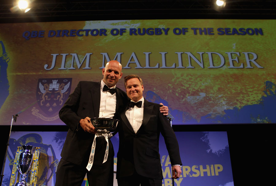 Northampton's Jim Mallinder collects Director of Rugby of the Season award