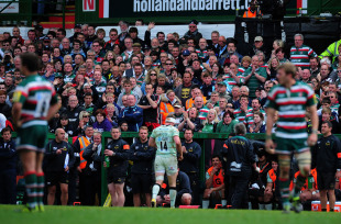 Northampton wing Chris Ashton heads for the sin bin, Leicester Tigers v Northampton Saints, Aviva Premiership Play-Off Semi-Final, Welford Road, Leicester, England, May 14, 2011