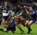 Brumbies winger Henry Speight bursts through the Western Force defence