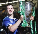 Leinster's Jonny Sexton celebrates with the Heineken Cup