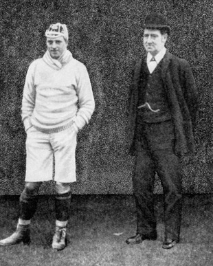 England captain Frank Stout and RFU President Rowland Hill