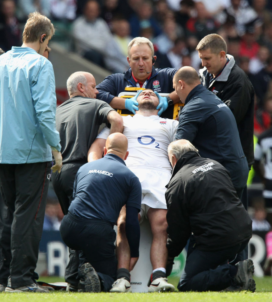 Medics treat England prop Joe Marler