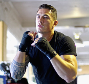 The Crusaders' Sonny Bill Williams during boxing training in New Zealand, June 1, 2011