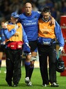 Western Force lock Nathan Sharpe limps out of the action
