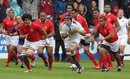 England Saxons flanker Tom Johnson charges upfield