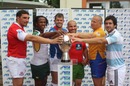 The captains of the six sides competing at the 2011 IRB Nations Cup 