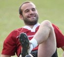 The Sharks' Frederic Michalak limbers up for the Super Rugby Finals series