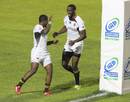 Tshotsho Mbovane celebrates a try