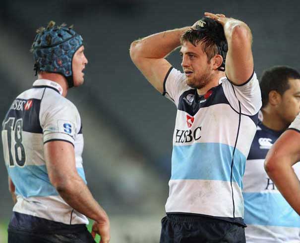 Dean Mumm shows his disappointment after the Waratahs' loss
