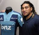 Ma'a Nonu poses after signing with the Blues