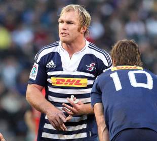 Stormers captain Schalk Burger rallies his troops, Stormers v Crusaders, Super Rugby Semi-Final, Newlands, Cape Town, South Africa, July 2, 2011