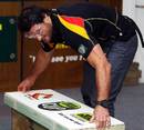 Waikato's Marty Holah builds a bench during the 2011 ITM Cup launch