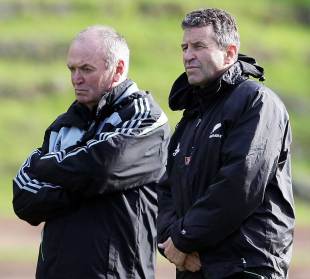All Blacks head coach Graham Henry and assistant Wayne Smith, New Zealand training session, Rugby League Park, Wellington, New Zealand, July 6, 2011