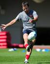 France's Morgan Parra puts boot to ball in training