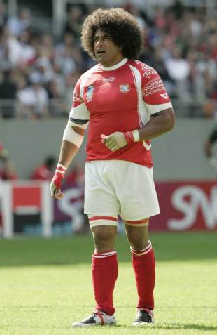 Finau Maka in action during the 2007 Rugby World Cup match between South Africa and Tonga held at the Stade Felix Bollaert in Lens in France on September 23, 2007. 