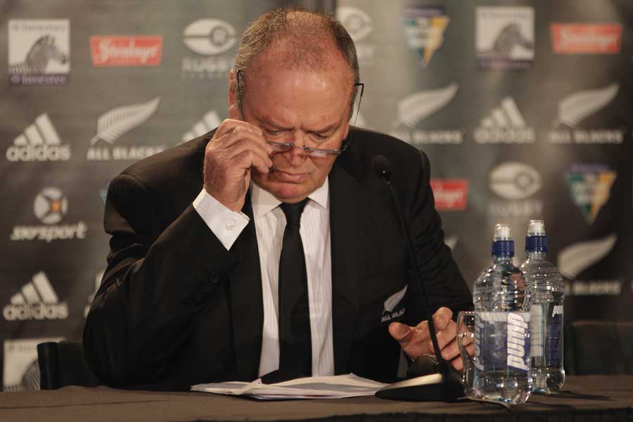 All Blacks coach Graham Henry at the unveiling of his squad