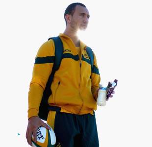 Australia's superstar fly-half Quade Cooper prepares for training, Wallabies training session, Coogee Oval, Sydney, Australia, July 12, 2011