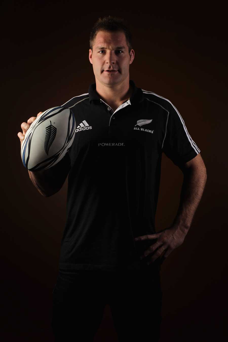 All Blacks second-row Ali Williams celebrates returning to the national side with a portrait