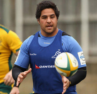 Pek Cowan in training with the Wallabies, Coogee Oval, Sydney, Australia, July 13, 2011