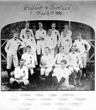 England prepare for the Calcutta Cup clash with Scotland, March 13, 1886