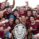Southland celebrate after regaining the Ranfurly Shield